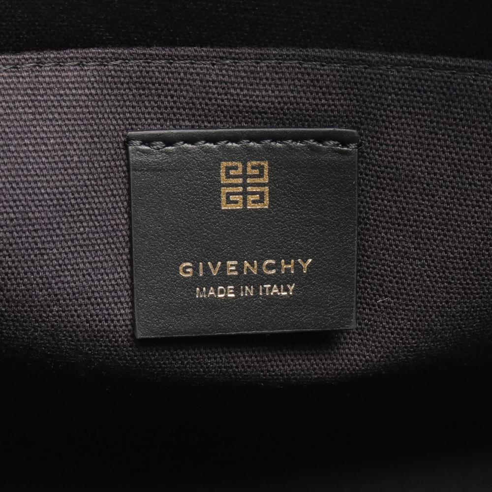 Givenchy Shoulder Bag Clutch Bag Canvas Black White View 4